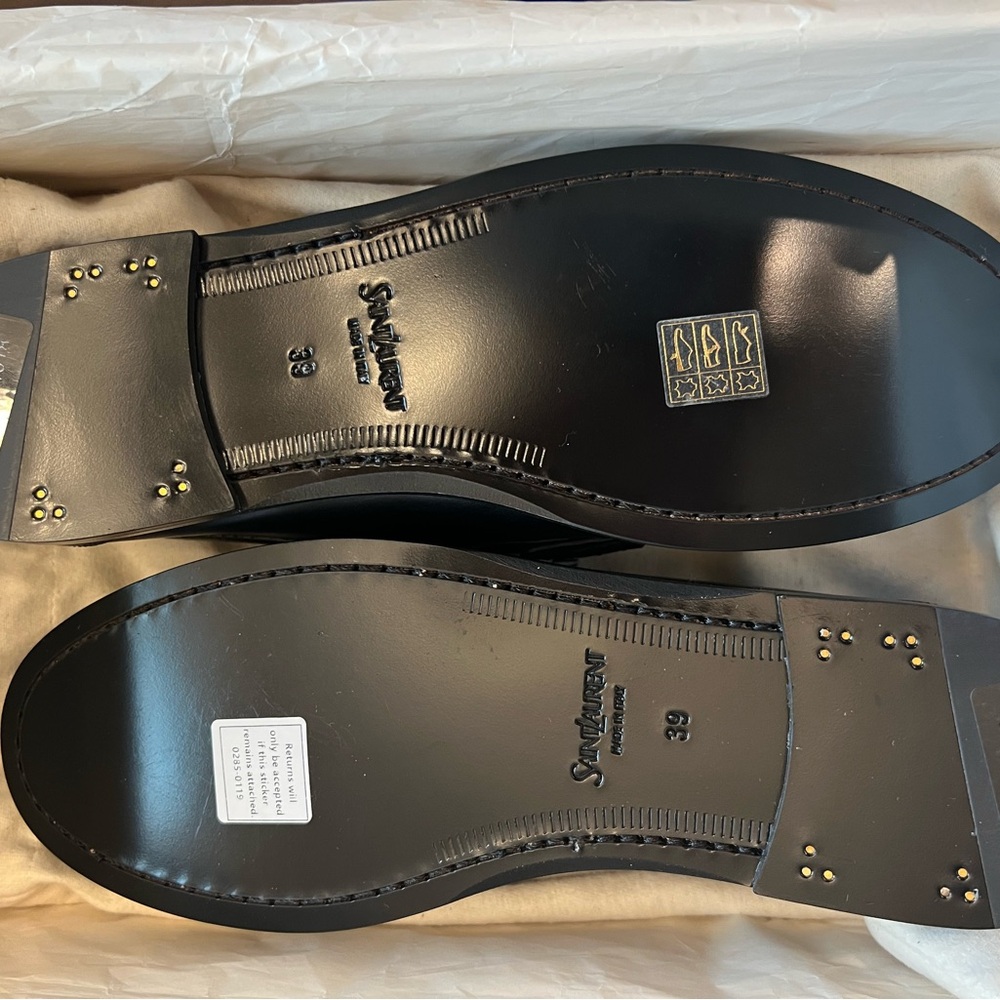 SAINT LAURENT Classic Penny Smooth Loafers - Picture 7 of 9